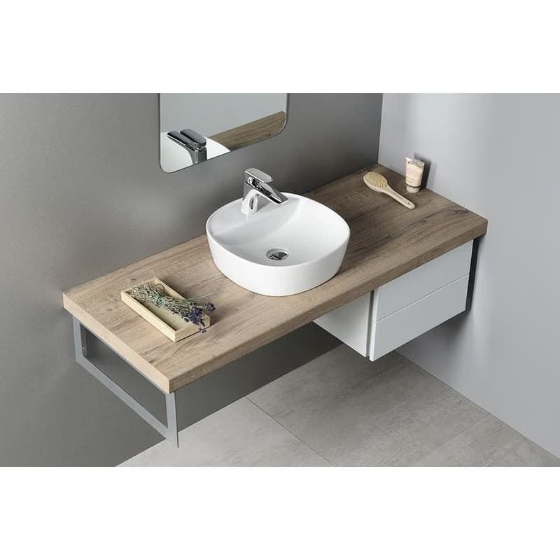 SAPHO - LUGANO keramické umývadlo na dosku, priemer 40cm, biela AR491 3