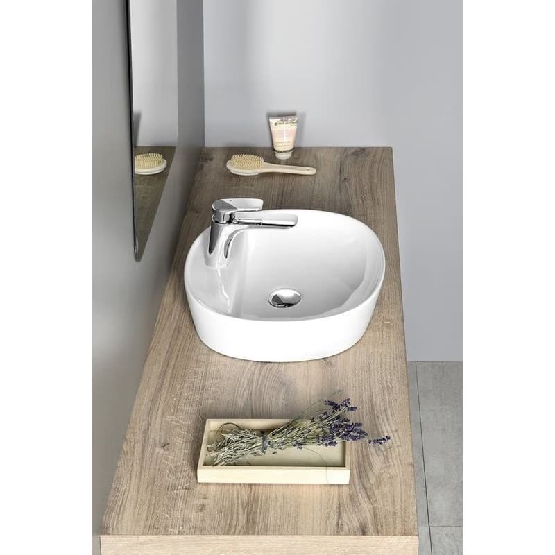 SAPHO - LUGANO keramické umývadlo na dosku, priemer 40cm, biela AR491 4