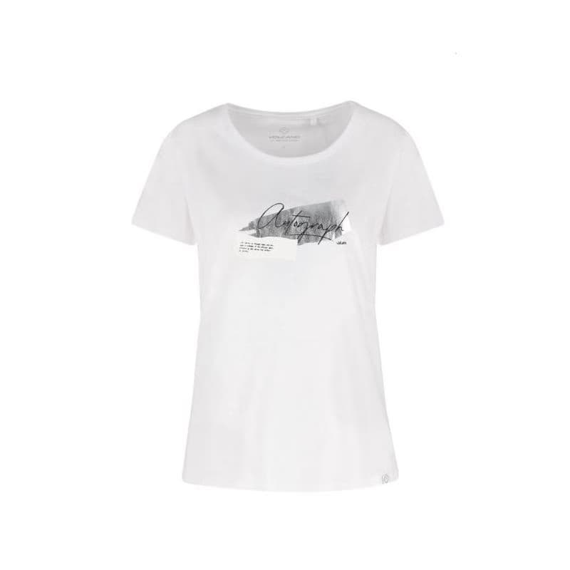 Dámske tričko s krátkym rukávom VOLCANO NOTE-100-WHITE 4