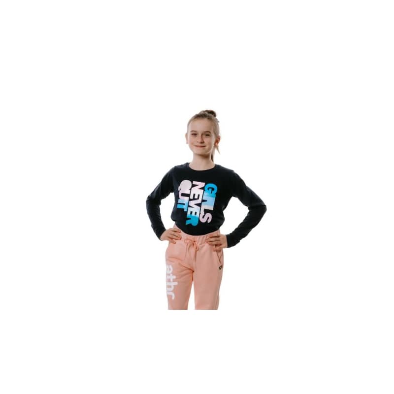 Dievčenské tričko s dlhým rukávom AUTHORITY KIDS T-NEVER navy