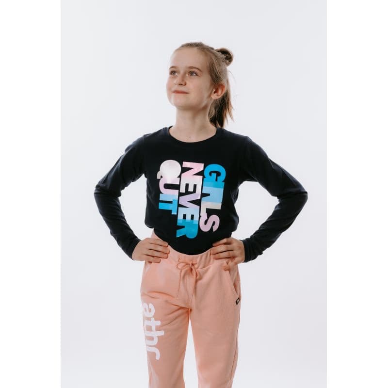 Dievčenské tričko s dlhým rukávom AUTHORITY KIDS T-NEVER navy 3