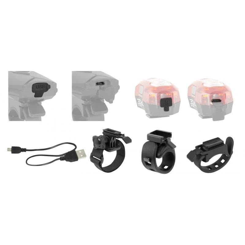 Svetlo na bicykel FORCE EXPRESS USB FRONT REAR 2