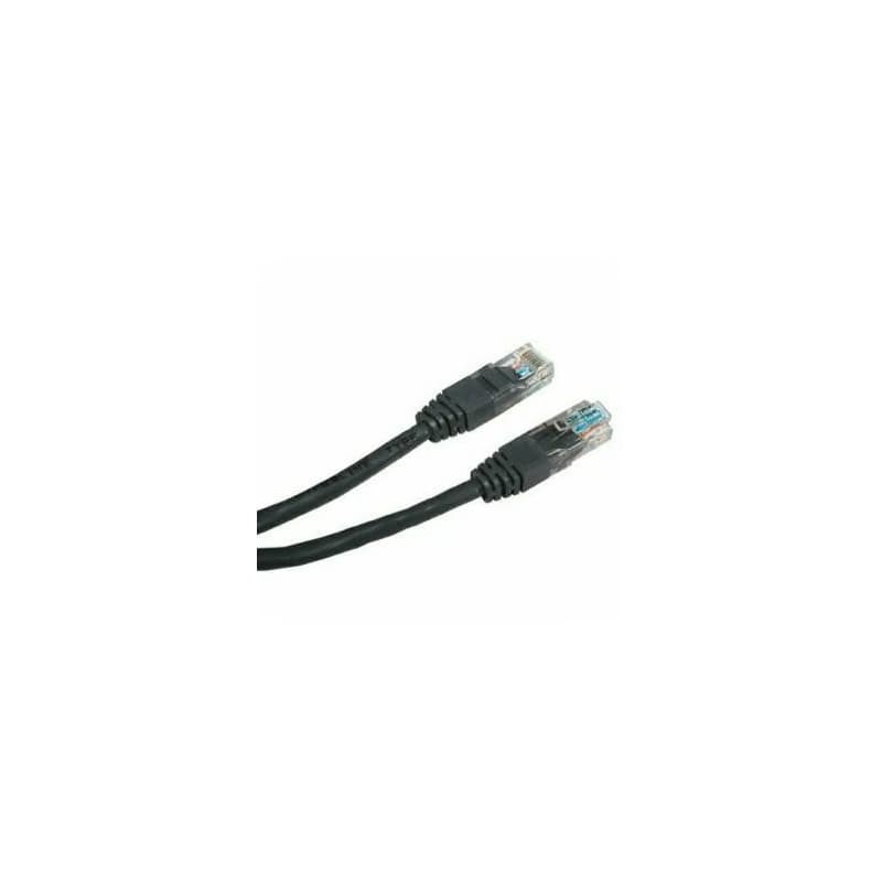 Síťový LAN kábel UTP patchcord, Cat.5e, RJ45 samec - RJ45 samec, 0.5 m, netienený, černý, economy, DOPRADEJ 1