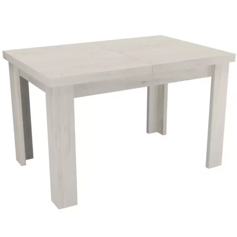 Rozkladací stôl malý Kora 120/160x80cmx80 kraft biely