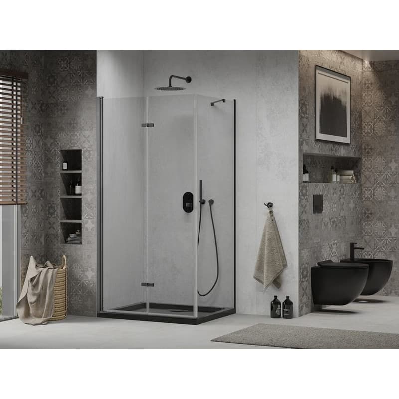 MEXEN/S - Lima sprchovací kút 90x120, transparent, čierna + čierna vanička so sifónom 856-090-120-70-00-4070B 2