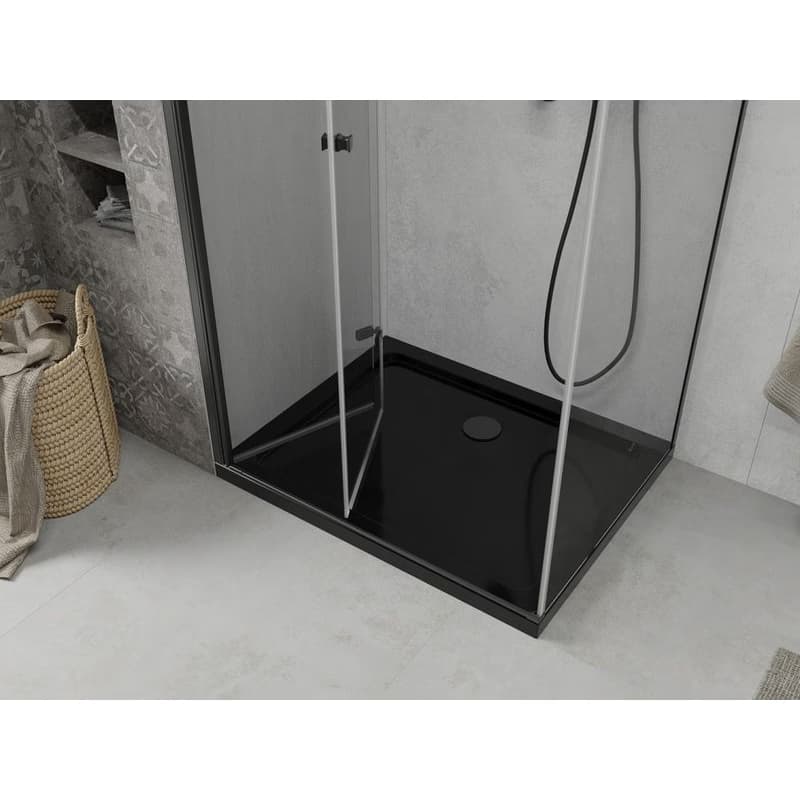 MEXEN/S - Lima sprchovací kút 90x120, transparent, čierna + čierna vanička so sifónom 856-090-120-70-00-4070B 6