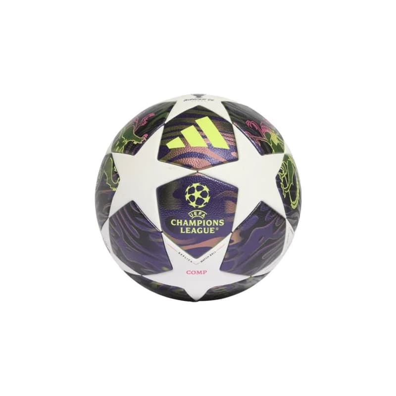 Futbalová lopta ADIDAS UCL COM F DPURPL WHITE SYELLO 1