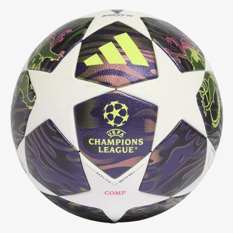 Futbalová lopta ADIDAS UCL COM F DPURPL WHITE SYELLO 2