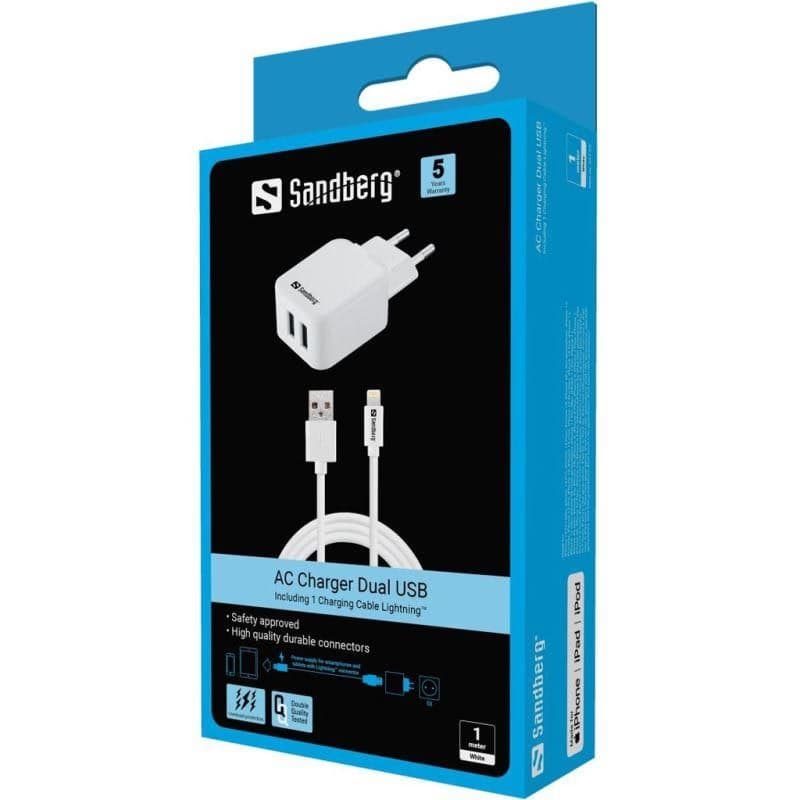 Sandberg AC Charger EU Lightning 2.4A 1