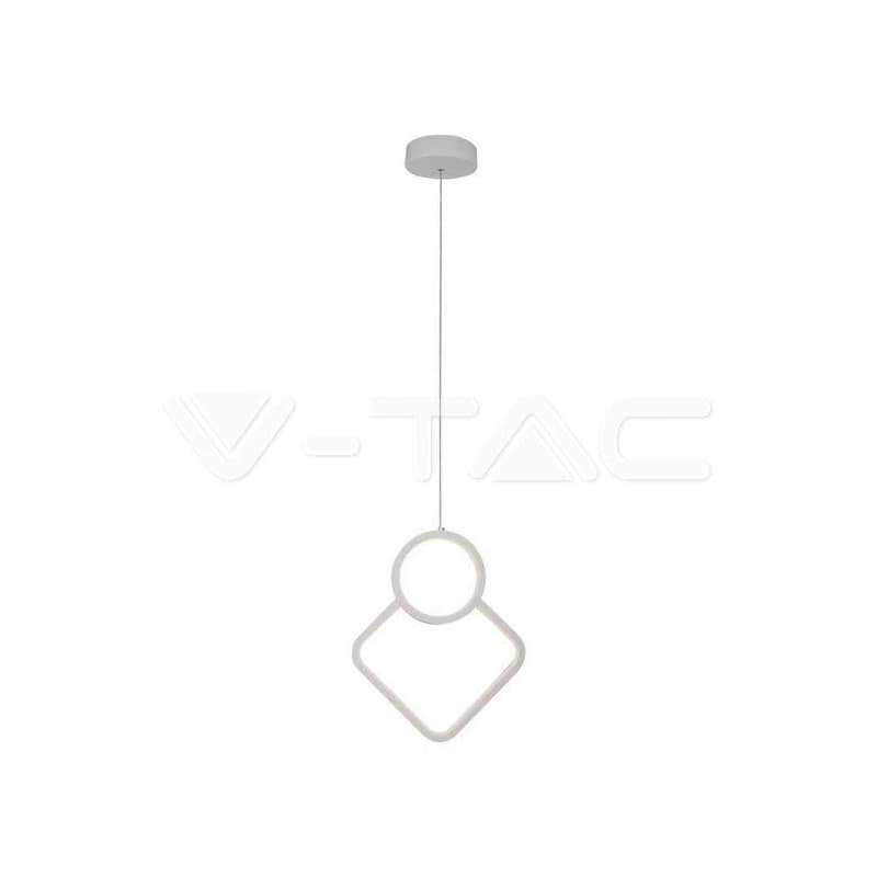 Dizajnové LED kovové závesné svietidlo 12W 4000K 1300lm 280*1800MM biela VT-7917 (V-TAC)