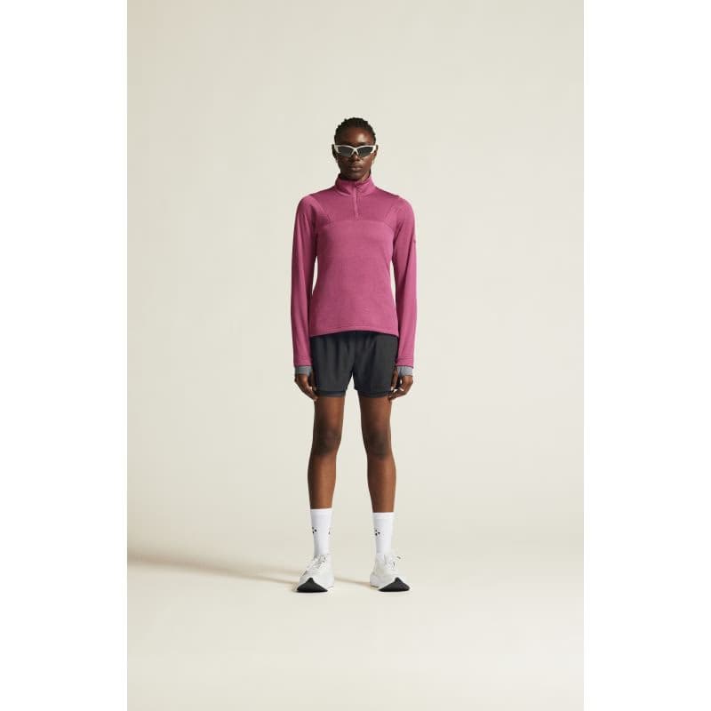 Dámska zateplená bežecká mikina s 1 2 zipsom CRAFT CORE GAIN THERMAL MIDLAYER W-744000-Rouge 3