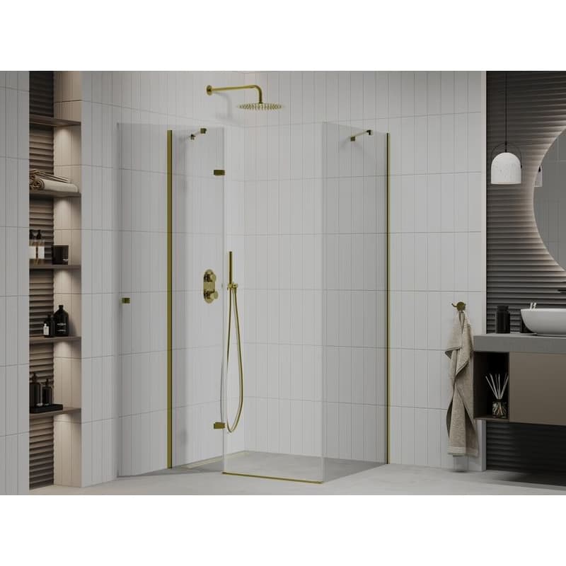MEXEN/S - ROMA sprchovací kút 70x100, transparent, zlatá 854-070-100-50-00 3