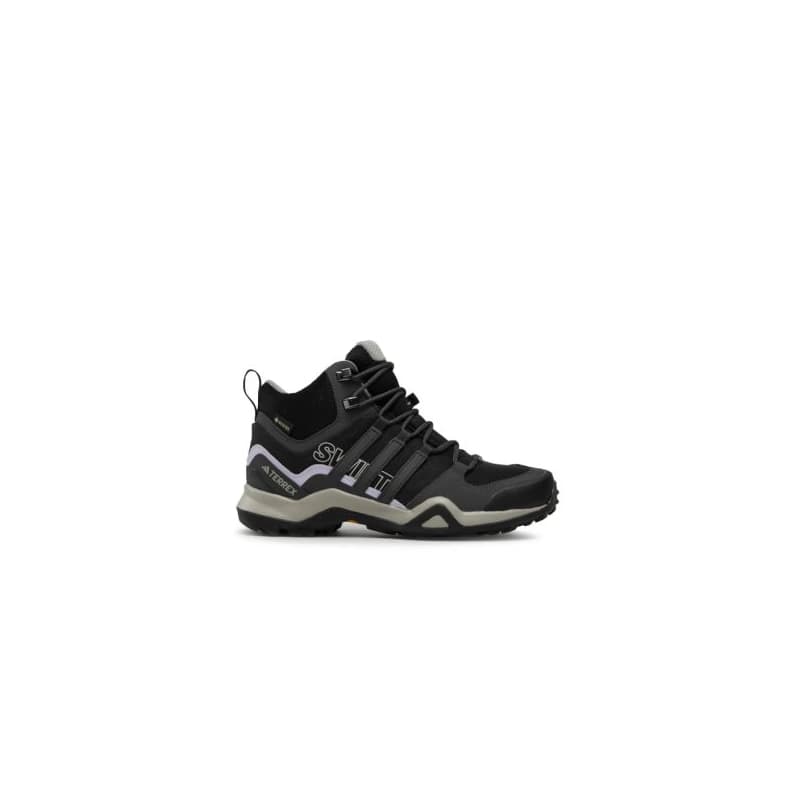 Dámska členková turistická obuv ADIDAS Terrex Swift R2 Mid GTX Ws core black solid grey purple tint