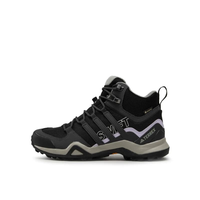 Dámska členková turistická obuv ADIDAS Terrex Swift R2 Mid GTX Ws core black solid grey purple tint 3