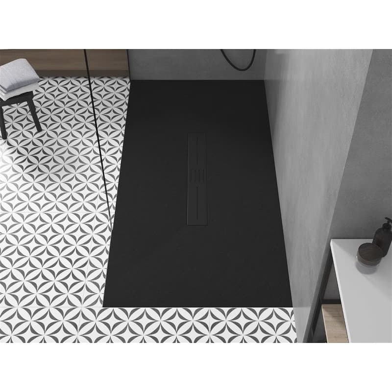 MEXEN/S - Toro obdĺžniková sprchová vanička SMC 150 x 80, čierna, mriežka čierna 43708015-B 3