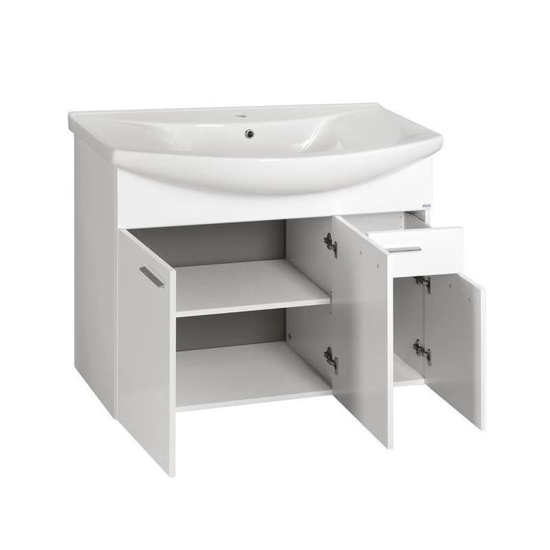 AQUALINE - ZOJA umývadlová skrinka 93x74x34cm, biela 51094A 2