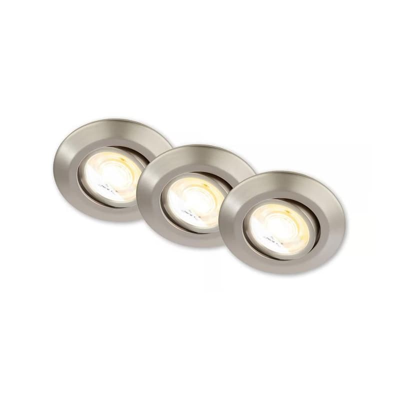 Briloner 7587032-SADA 3xLED kúpeľňové podhľadové svietidlo KLIRA LED/4,9W/230V IP23 chróm 7587032