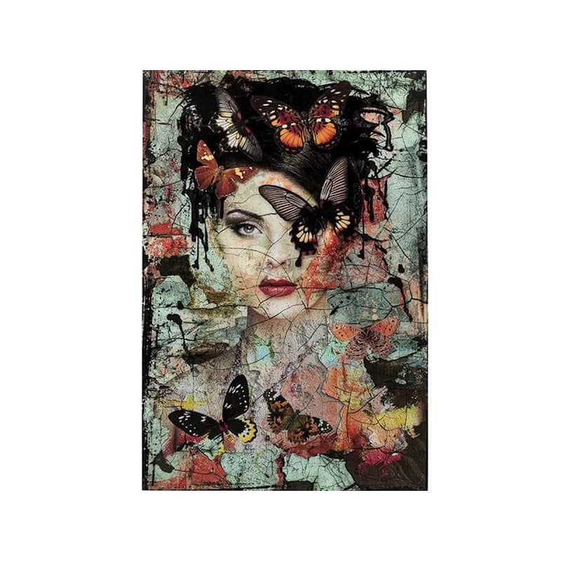 Lady Butterfly obraz viacfarebný 100x150 cm