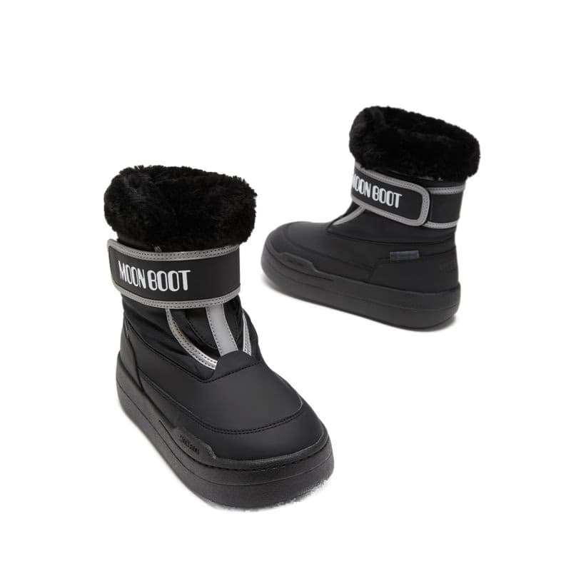 Juniorské vysoké zimné topánky MOON BOOT MB JR PARK STRAP, N001 BLACK 2
