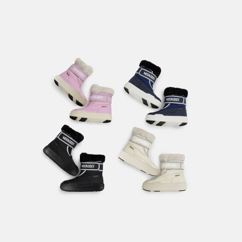 Juniorské vysoké zimné topánky MOON BOOT MB JR PARK STRAP, N001 BLACK 5