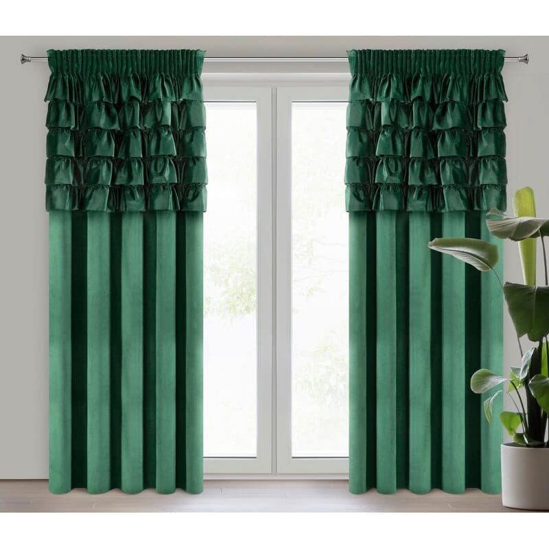 ArtFir Záves AURA P | tmavozelená 140 x 270 cm 1