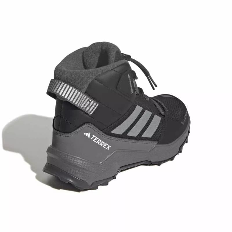 Juniorské členkové zimné topánky ADIDAS Terrex AX4R CW+ Jr core black matte silver grey six 6