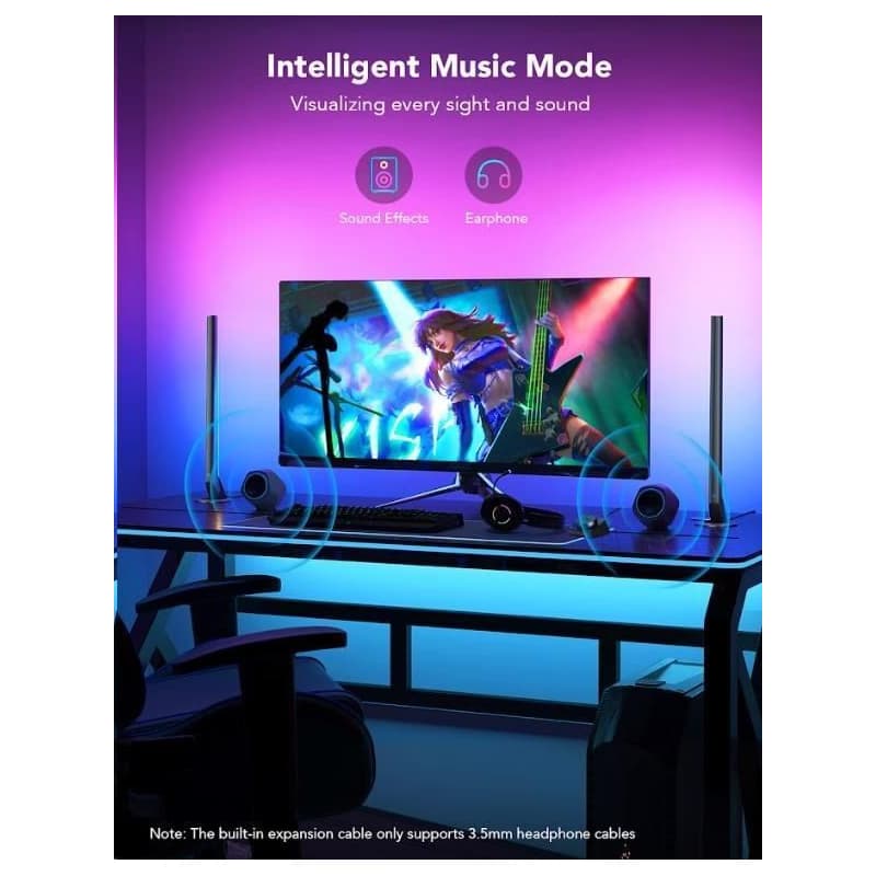 Govee Smart Gaming WiFi LED Panely + Smart Dual ovládač White 4