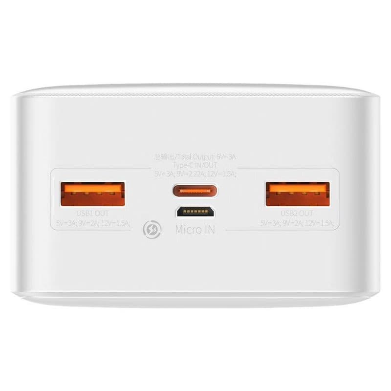 Baseus Bipow powerbanka s digitálnym displejom 30000mAh 20W biela 4
