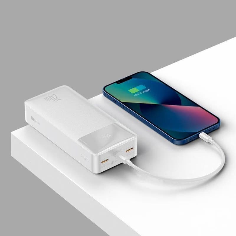 Baseus Bipow powerbanka s digitálnym displejom 30000mAh 20W biela 6