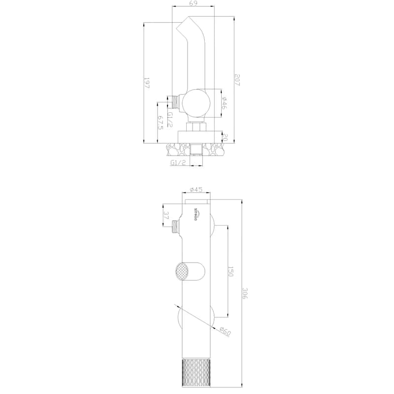 INVENA - Vaňová batéria MOONLIGHT čierna/ružové zlato BW-77-014-V 6