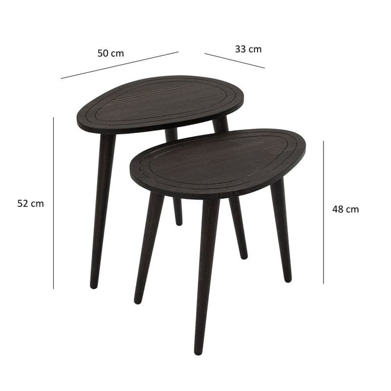 Sada odkladacích stolíkov (2 kusy) Sweet Set - Anthracite 3