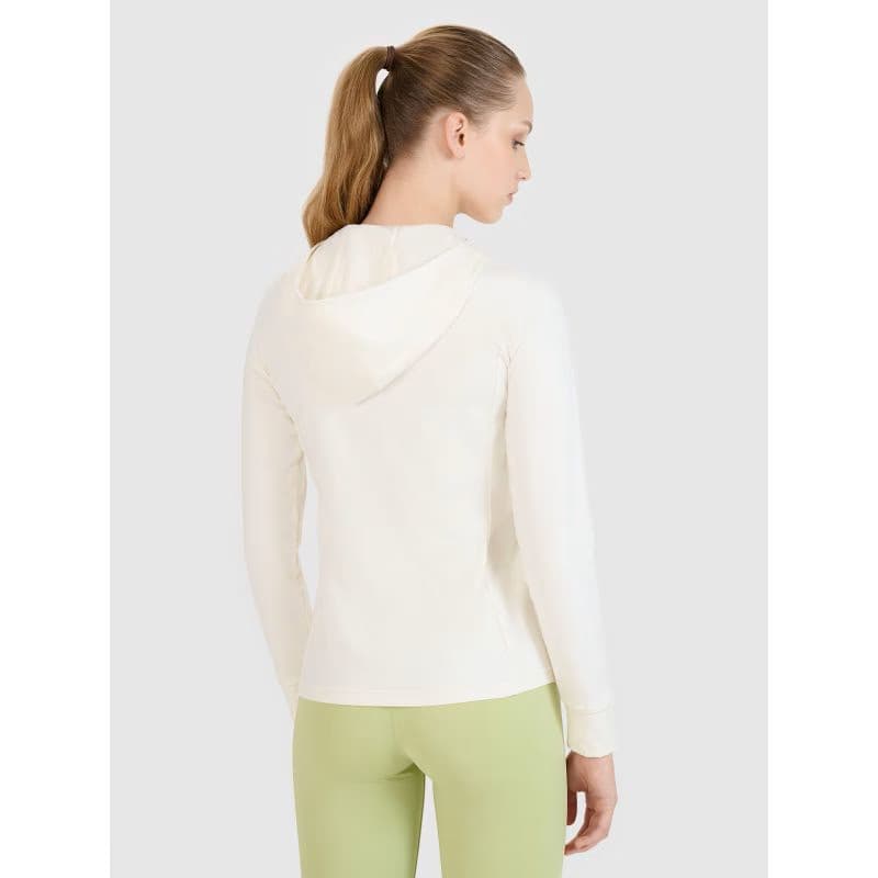 Dámska tréningová mikina so zipsom 4F SWEATSHIRT FNK F467-11S-OFF WHITE 3