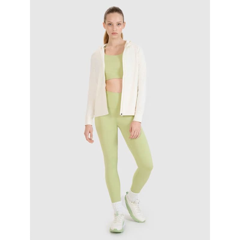 Dámska tréningová mikina so zipsom 4F SWEATSHIRT FNK F467-11S-OFF WHITE 5