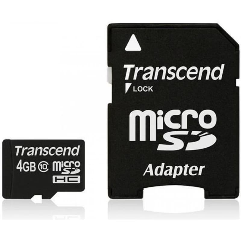 TRANSCEND MicroSDHC karta 4GB Class 10 + adaptér 4