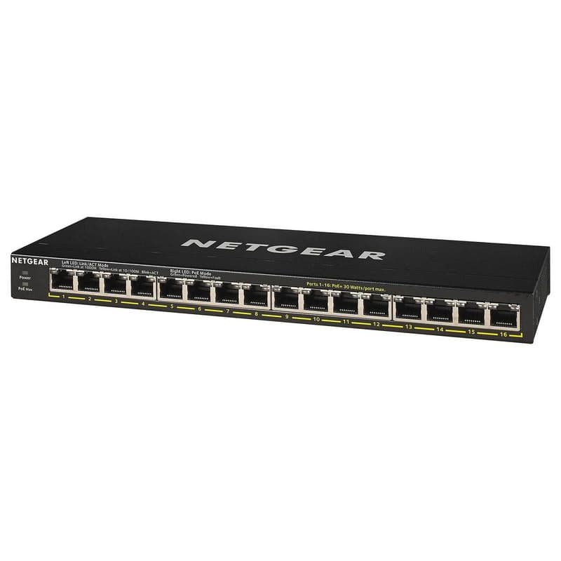NETGEAR 16PT GE UNMANAGED SWCH HI-PWR POE+ 1