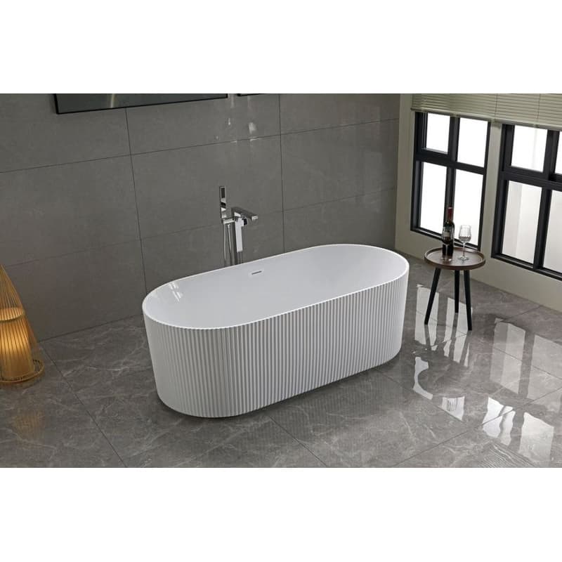 AQUALINE - TURIA STRIP voľne stojaca vaňa 170x80cm, biela E2780 3