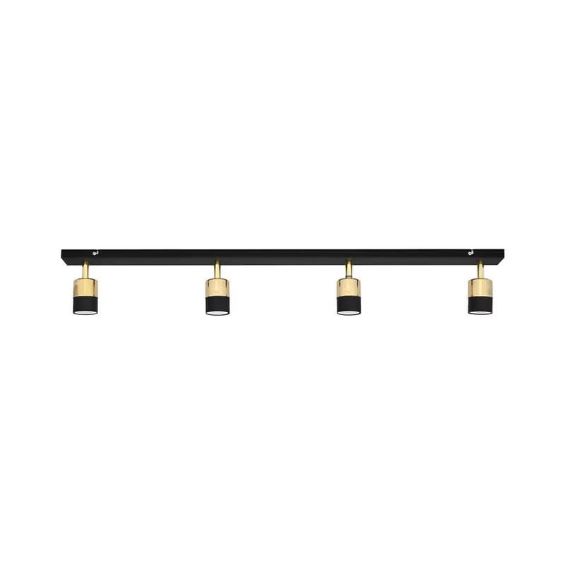 LED Bodové svietidlo TUBSSON 4xGU10/4,8W/230V čierna/zlatá R-L 1166/4 BK+GO