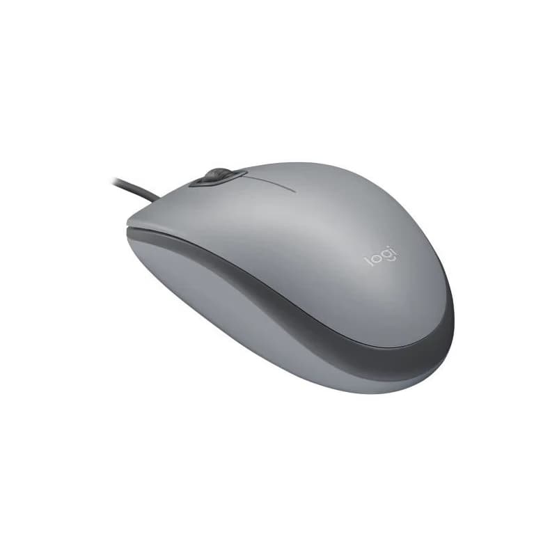 Logitech myš Corded M110 tichá, šedá, EMEA 2