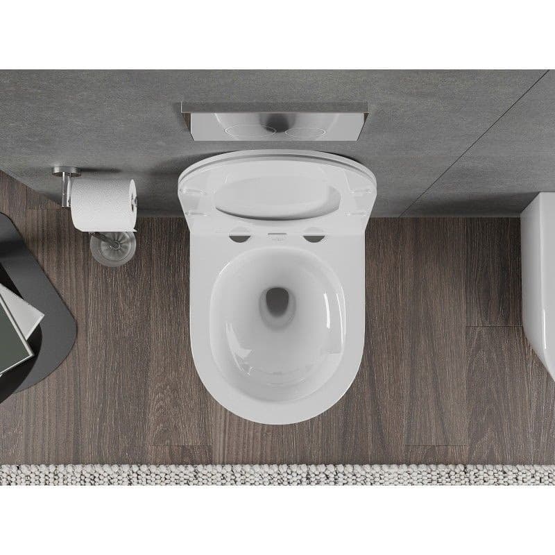 MEXEN - Rico Závesná WC misa Rimless Tornado, biela lesk 3372XX00T 3