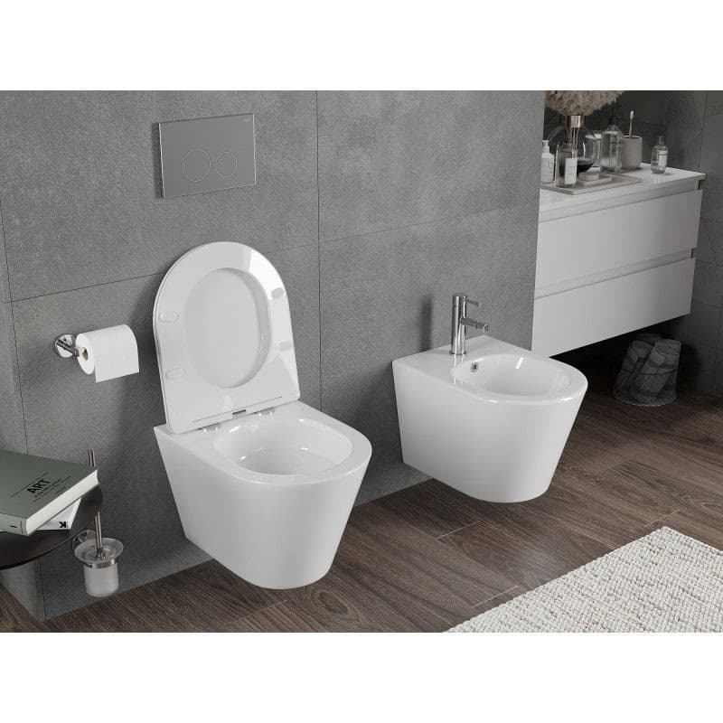 MEXEN - Rico Závesná WC misa Rimless Tornado, biela lesk 3372XX00T 6