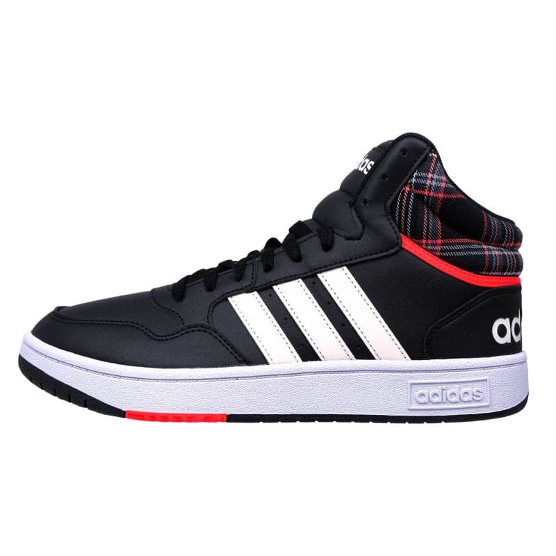 Pánska rekreačná obuv ADIDAS Hoops 3.0 Mid core black cloud white grey two 2