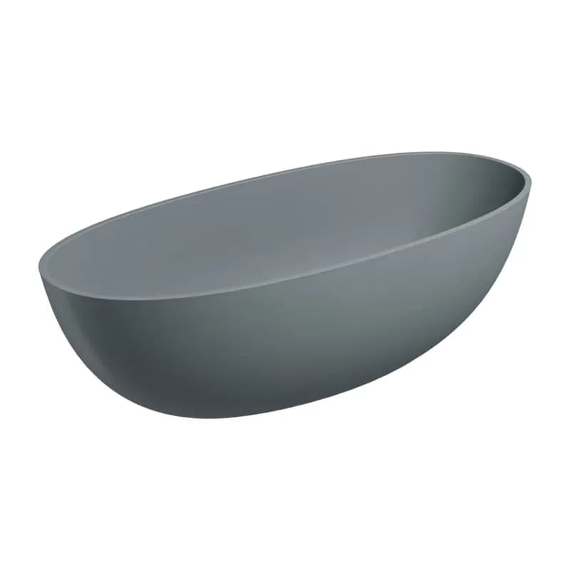 OMNIRES - SHELL M+ voľne stojaca vaňa, 175 x 78 cm, sivá/popol SHELL175WWAG 4