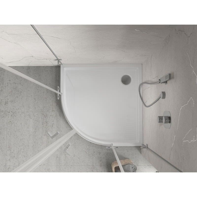MEXEN - Flow+ Sprchová vanička štvrťkruh 90 x 90, biela lesk 46Q109090H 4