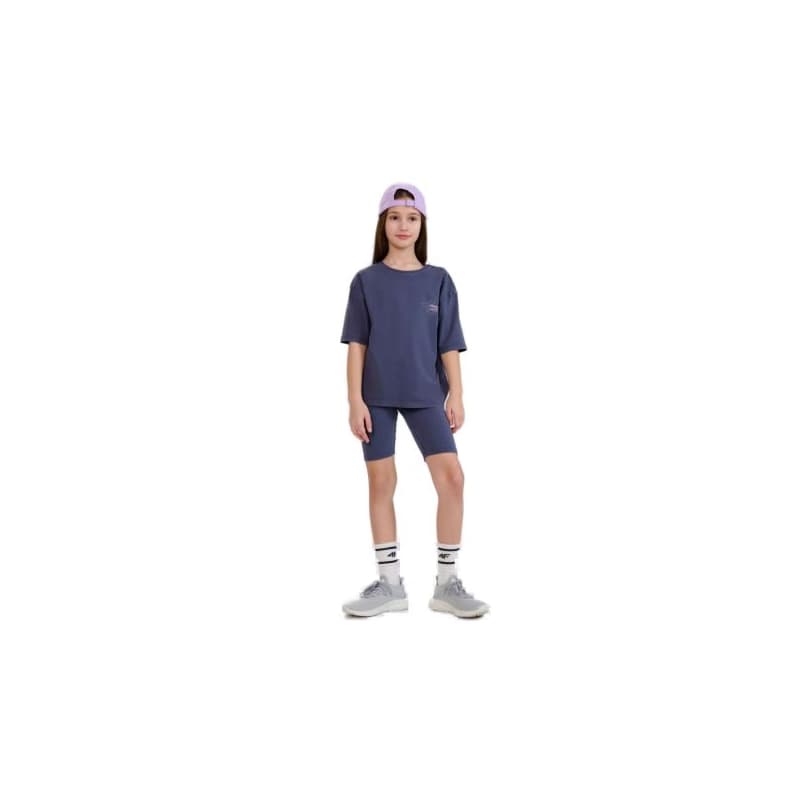 Dievčenské tréningové kraťasy 4F JUNIOR SHORT TIGHTS CAS F001-22S-ANTHRACITE