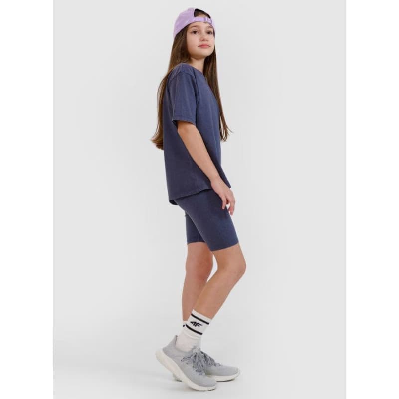 Dievčenské tréningové kraťasy 4F JUNIOR SHORT TIGHTS CAS F001-22S-ANTHRACITE 3