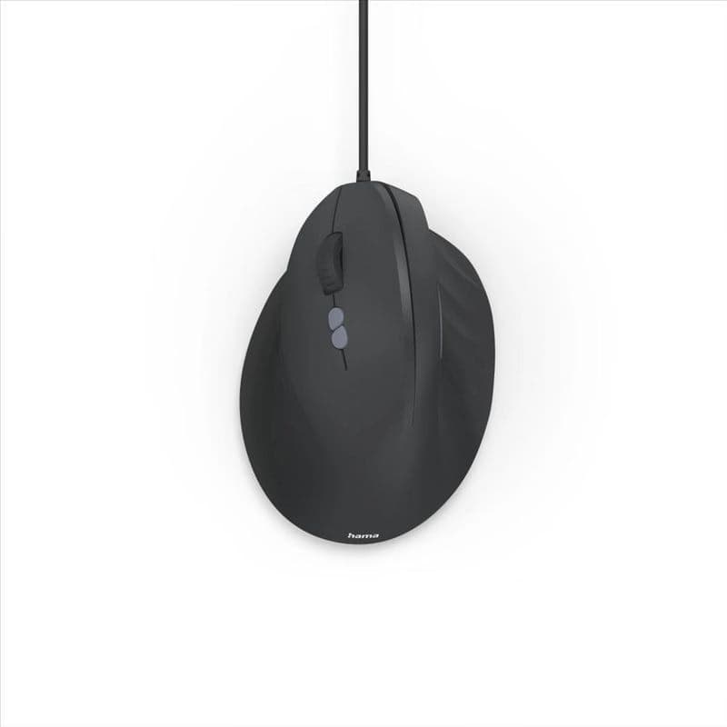 Hama vertikálna ergonomická káblová myš ECM-500L, pre ľavákov, čierna