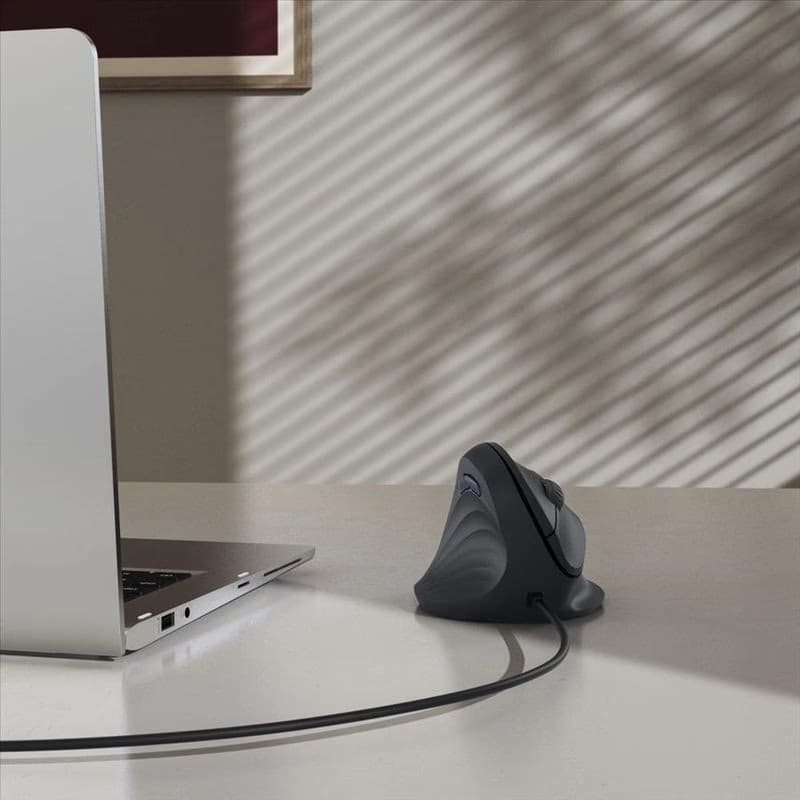 Hama vertikálna ergonomická káblová myš ECM-500L, pre ľavákov, čierna 6