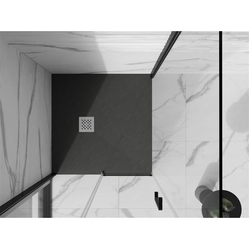MEXEN - Stone+ Sprchová vanička štvorcová 80x80, antracit 44718080 4