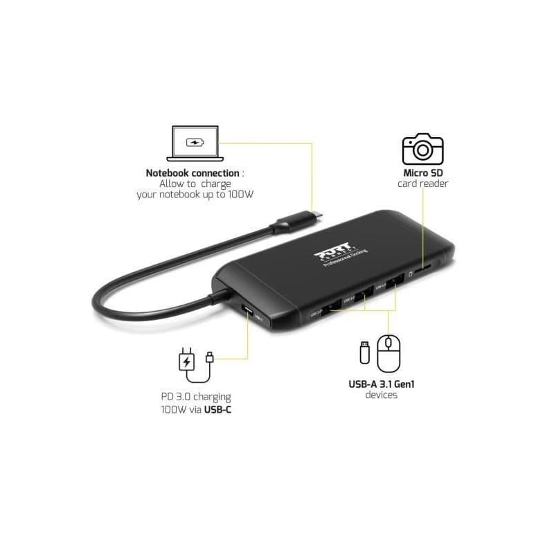 PORT dokovacia stanica 8v1 s výkonom až 100 W 4
