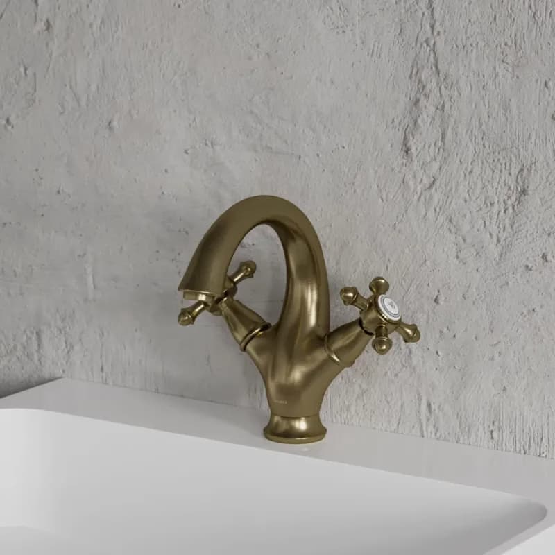 OMNIRES - RETRO umývadlová batéria, antický kartáčovaný bronz RE7210BR 2
